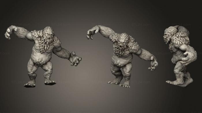 Figurines heroes, monsters and demons (Yeti 2, STKM_3892) 3D models for cnc